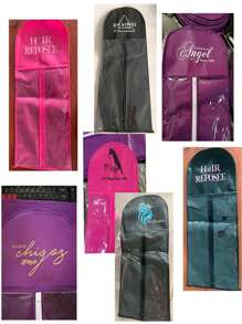 1/3 set Bolsa de almacenamiento de peluca de tela no tejida con gancho y ventana transparente - Bolsa de almacenamiento de peluca a prueba de polvo y portátil para extensiones de cabello y viajes Funda de PVC para almacenamiento de pelucas para colgar - Organizador duradero de pelucas y accesorios múltiples (Halloween, disfraz, fiesta de disfraces, festival, diadema de juego de roles, truco o )