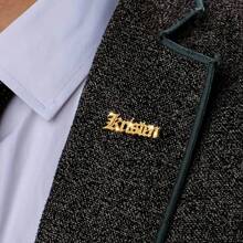 Placa de nombre personalizada para dentista, diseño con diente brillante de acero inoxidable, accesorio elegante para ropa, chaqueta, camisa, regalo para hombre, personalizado con grabado - Como se muestra en la imagen - Ver 10