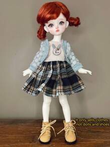 1pc Retro Style Doll Clothes, Suitable For 6-Inch BJD/30cm Dolls. Unique Designs Including Sporty, Academic Styles, A Dream Outfit Collection For Doll Lovers, Adorable For Girls. (This Series Of Doll Clothes Are Suitable For 30cm Dolls, Due To Different Doll Shapes, The Tightness And Length May Vary Slightly. The Handmade Miniature Garments May Have Minor Handcraft Flaws, Which Do Not Affect The Overall Effect. Buyers With Concerns May Want To Consider Carefully)