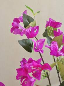 1PC/2PCS/4PCS 人造花丝绸九重葛枝带茎仿真梅花枝春季室内外花园门廊悬挂植物婚礼中心装饰桌花瓶中心装饰完美家居装饰