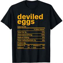 Deviled Eggs Nutrition Facts Funny Food Thanksgiving T-Shirt