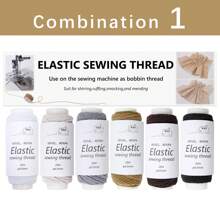 6Pcs/Pack 0.5mm Elastic Line Ultra-Fine Colorful Sewing Machine Bottom Threads Round Elastic Rubber Band Rope DIY Accessories
