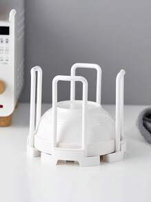 1 Giá để bát đĩa nhà bếp bằng nhựa có thể điều chỉnh, có thể tháo rời/thu gọn, tiết kiệm không gian, chống ẩm, đựng đĩa và bát, kích thước 5,83"*5,51" - Nhiều màu - Xem 5