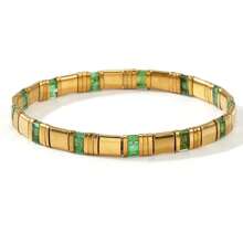 1 pieza Pulsera con cuentas Tila de estilo bohemio para playa y resort de verano, adecuada para hombres y mujeres, regalo