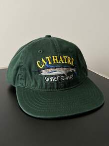 Gorra de visera plana con bordado, estilo vintage streetwear, para uso unisex en todas las estaciones