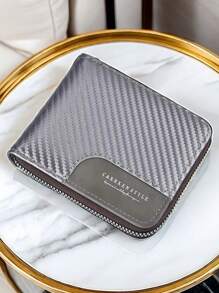 [客户最爱] 男士复古紧凑型钱包，多功能和多卡槽卡夹设计 - 时尚双折、拉链钱包、多卡槽和硬币口袋 - 送给他、情人节、新年、父亲、男朋友、生日配件的理想礼物，适合青少年夏季休闲户外运动或度假旅行或毕业 - 時尚商務復古皮夾 - 查看 4