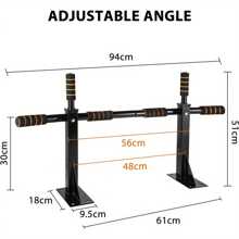 Youyijia Pull Up Bar, Wall Mounted Chin Up Bar With Non-Slip Foam Handle, Gym Equipment, Outdoor Pull Up Bar, Bracket Stand For Pull-Up For Home Gym Fitness Exercise, Punch Bag, Strength Workout - Black - View 3