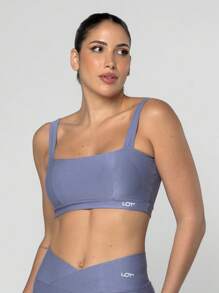 LOT FITNESS Women's Gym Fitness Set Top And Leggings Polyamide Gym Clothing - Màu xanh nhạt - Xem 2