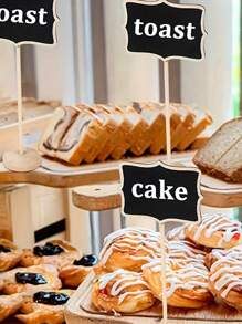 6 Stücke Mini Kreidetafel mit Ständer, Nachrichtentafel, kleine Zeichentafel, Holz Kreidetafel für Hochzeiten, Geburtstagsfeiern, Tischnummern, Speiseschilder, Veranstaltungsdekoration - Verschiedenfarbig - Übersicht 6
