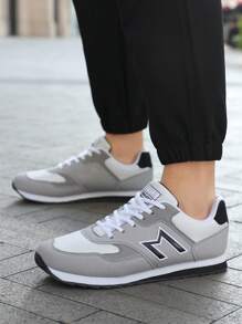 Lightweight Breathable Athletic Shoes For Teenagers & Unisex, Fashionable Patchwork Casual Sneakers, Classic Retro Shoes, Comfortable Non-Slip Training Shoes, Suitable For School, Street, Travel, Hiking