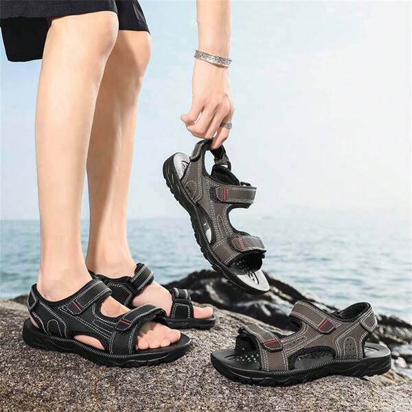 Sandalias de verano para hombre, antideslizantes, versátiles, casuales, para conducir, uso en exteriores, deportes acuáticos, con suela blanda para playa