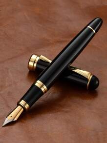 [Customized] Laser Engraved Pen Holder, 1pc Elegant Customized Fountain Pen With 0.5mm Fine Nib, High-Quality Electroplated Craftsmanship, Smooth Writing Experience, Refillable Ink Cartridge, Includes 30pcs 2.6mm Ink Cartridges, Great Daily Writing/Calligraphy Gift For Coworkers, Family, Back To School, Valentine's Day, Christmas, Father's Day, Teacher's Day, Thanksgiving, Christmas, Mother's Day, Birthday, Personalized Gifts - Multicolor - View 24