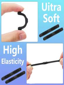 8 Peças Almofadas de Orelha de Óculos de Silicone Macias, Ganchos de Orelha Anti-Deslizamento para Óculos Confortáveis para Esportes, Corrida, Fitness, Evita que Caia, Design Elástico e Anti-Deslizante, Apoios de Nariz e Presilhas de Orelha de Silicone para Óculos