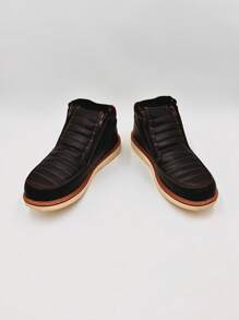 BOTA COMODA PARA HOMBRE, DE PIEL GENUINA, ,MODELO CASUAL O DE DESCANSO, LIERO Y ANTIDERRAPANTE EN COLOR CAFE - Café - Ver 5
