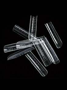 宝可 288片/12种不同形状的按压式美甲片，弹簧可重复使用，无纸托盘，延长美甲模具，3D设计假指甲贴片美甲模具套装，盒装夏季按压式美甲片 - 無色 - 查看 7