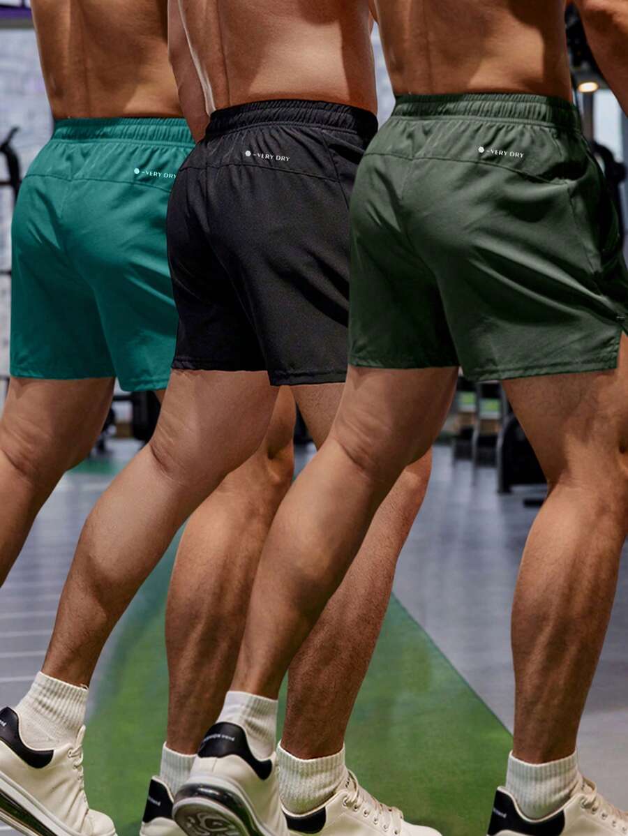 1pc Elastic Sports Shorts For Men, Suitable For Running, Training, Fitness, Basketball In Spring/Summer
