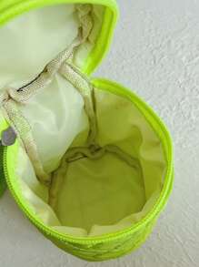 1pc Children's Rhombus Pattern Bucket Shoulder Bag, Unisex Daily Crossbody Bag - A - View 8