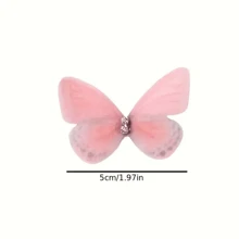 100/200pcs Mini Fabric Butterflies, 3D Realistic Pastel Butterflies Decor, Suitable For DIY Crafts, Nail Art, Photography Props, Headpieces, DIY Hair Clips, Headbands, Bouquet Decor, Jewelry Making Supplies, Home Decor, Party Decor, Wedding Decor, Easter Decor, Thanksgiving Decor, Garden & Yard Decor, Party Backdrops, Great Gift Choice