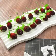 30 piezas de fresas de plástico artificiales de color rojo cereza con cuentas de vidrio y espuma realistas para decoración de hogar, cocina, fiesta y utilería de fotografía