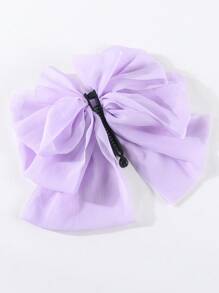 1/3 Pcs French Vintage Style Bow Decor Fashion Chiffon Banana For Women, Hair Accessories For Daily Use