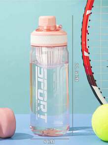 1PC/630ml-Large-Capacity Fitness Water Bottle - Drop-Proof And Leak-Proof Plastic Summer Cup - High Temperature Resistant Water Bottle For Boys - Portable Student Sports Cup - Fitness For Pregnant Women - Leak-Proof And Drop-Proof Plastic Cup - Men's And Women