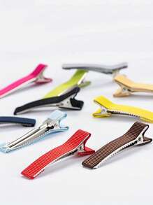 50pcs Polyester Fiber Hairpins In Multiple Colors, 1.88-Inch DIY Handmade Double-Pronged Duckbill Cards With Iron Alloy, Simple Solid Pattern, Suitable For All Seasons, Suitable For Teenagers, Very Suitable For Handcrafting And Outdoor Activities