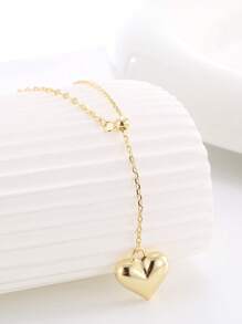 Artepollo 1 件 925 银防过敏心形吊坠项链，双链设计，优雅个性化，适合节日或日常佩戴，适合送给孩子、朋友、生日、返校的礼物