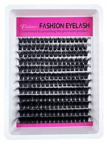 240 peças/216 peças/192 peças/168 peças 8D Luxo Fofo e Macio DIY Cluster Lashes - 10-20mm Comprimento Misto Extensões de Cílios 0,07mm Russo DD Curl Grosso e Reutilizável Cílios Dramáticos, Fácil de Usar Reutilizável - 12 Bandejas 60D/80D/100D/120D/160D Pacote de Variedades