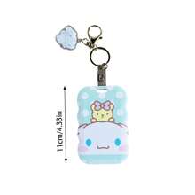 Sanrio Soporte para tarjetas Sanrio Hello Kitty, soporte para tarjetas de personajes de anime lindos, soporte para tarjetas de transporte con diseño de My Melody con borde curvo creativo, soporte para tarjetas de Cinnamoroll, soporte para tarjetas removible con llavero de Kuromi, soporte para tarjetas multifuncional y resistente al agua de Kuromi, accesorio de mochila con colgante de Pochacco