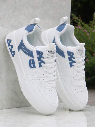 Men's Spring 2025 New Soft Sole Breathable White Sneakers, Versatile Student Casual Skateboard Shoes