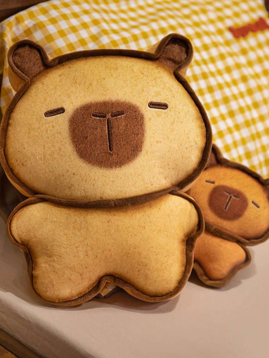 17 厘米吐司水豚毛绒玩具面包水豚填充动物柔软毛绒玩具娃娃儿童生日礼物节日装饰家居 - 彩色 - 查看 1