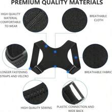 Posture Maintenance Straps Adjustable Back Shoulder Straps Same Style For Men And Women Suitable For Fitness Sports And Office Use Anywhere - Black - View 3
