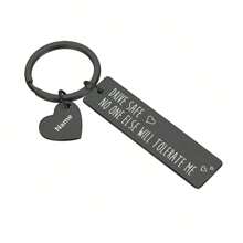 1 bucă breloc personalizat din oțel inoxidabil pentru cupluri, cuplu, prieten, animal de companie, cadou personalizat memorial
