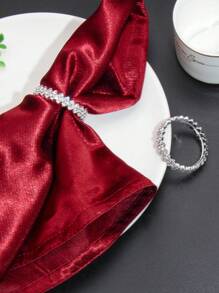 1-4 szt. Proste kryształowe diamentowe obrączki na serwetki, luksusowy wystrój stołu hotelowego i restauracyjnego