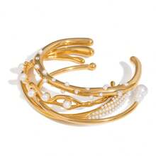 18K Gold Stainless Steel Bracelet For Women New Style Simplicity Subtlety Paper Clip Chain Lightweight Luxury Bracelet Jewelry Daily Wear