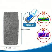 3pcs/5pcs/1pc Microfiber Flat Mop Pads, Reusable Wet Mop Replacement Pads, Dry Mop, Suitable For Hardwood Floor Cleaning Microfiber Wet Mop Pads (10in*4.5in) (Mop Not Included), Cleaning Supplies, Cleaning Accessories