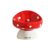 猫碗陶瓷猫食碗护颈饮水碗食碗猫饭碗宠物用品狗碗 - 彩色 - 查看 16