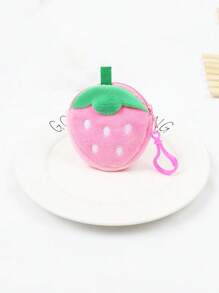 1pc Creative Fruit Plush Coin Purse - Stylish Mini Coin Wallet & Bag Pendant - Perfect Gift - Multicolor - View 8
