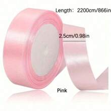 1PC Rainbow Satin Ribbon Fabric Satin Ribbon Rainbow Ribbon Set 1 Inch X 25 Yards Thin Satin Ribbon Rainbow Color For Crafts Bows Gift Wrapping Wedding Decoration And DIY Handmade - Multicolor - View 13