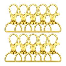 10 个 25 毫米旋转龙虾扣 D 形环弹簧钩钥匙扣旋转夹挂绳弹簧夹挂钩包带五金钱包制作配件 - 10PCS - 查看 2