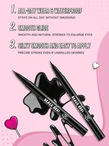 MISSLYN-Eyes 美容组合套装，EYE-Mazing 眼影套装，3 色眼影，带镜子和刷子，哑光、闪光和细闪眼影，BLACK OFF！持久精准液体眼线液，眼线液眼线液，易用液体笔无跳跃眼线液，缎面效果，浓密睫毛膏，浓密睫毛膏，速干，持久，戏剧性浓密