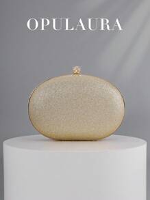 OpulAura 奢华女士闪亮水晶钻石迷你盒式手拿包，闪亮晚礼服派对手提包，时尚正式晚会配饰包，配有可拆卸链条，适合派对/婚礼/正式场合