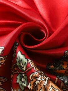 1pc Women Bandana Bohemian Paisley Printed Women Satin Scarf, Elegant Casual Headscarf/Shawl For Daily Life And Sun Protection