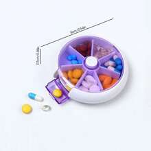 1 pieza/Set de 3 piezas Caja portátil de almacenamiento de píldoras de ABS, caja moderna de almacenamiento de medicamentos multicompartimento, apta para uso doméstico