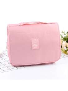 Portable Hanging Makeup Bag, Cosmetic Storage Organizer, Beauty Tools Holder, Lightweight Toiletry Bag, Large Capacity Travel Toiletry Organizer, Fluffy Hanging Toiletry Bag, Compact Makeup Organizer