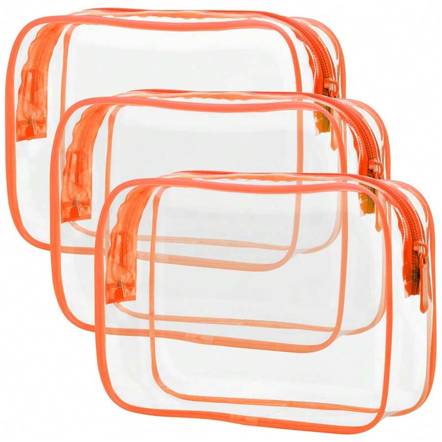 Clear Toiletry Bag TSA Approved Toiletry Bag Quart Size Bag, Travel Makeup Cosmetic Bag For Women, Carry On Airport Airline Compliant Bag