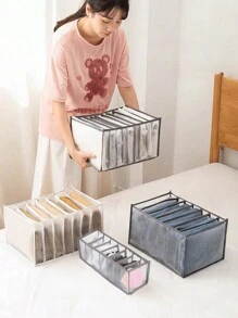 1pc Large Wardrobe Clothing Divider Storage 7 Cabinet Storage Box Washable Drawer Wardrobe Storage Box Underwear Folding Storage Bag Sun Travel Cool