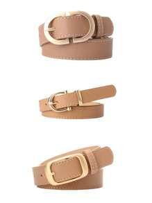 Moda feminina versátil cinto, estilo minimalista cinto de cintura com fivela de pino de alta qualidade
