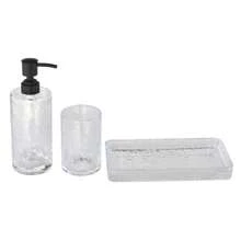 Hammered Glass Vanity Tray Organizer, Clear