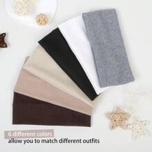 1pc Plain Casual Polyester Fiber Fabric Headband